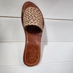 Women’s Braided Moroccan Leather Flat Slides